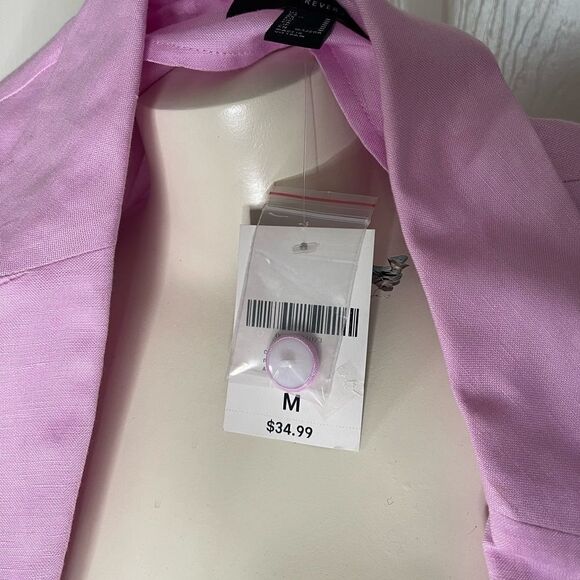 Pink linen blazer forever 21 size M nwt - Picture 9 of 9